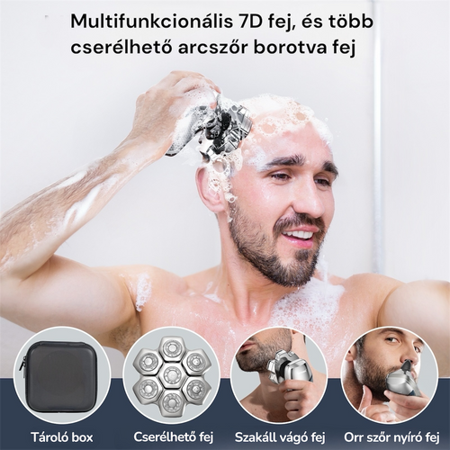 Royal Shave 7D Diamond borotva 3 cserélhető fejjel